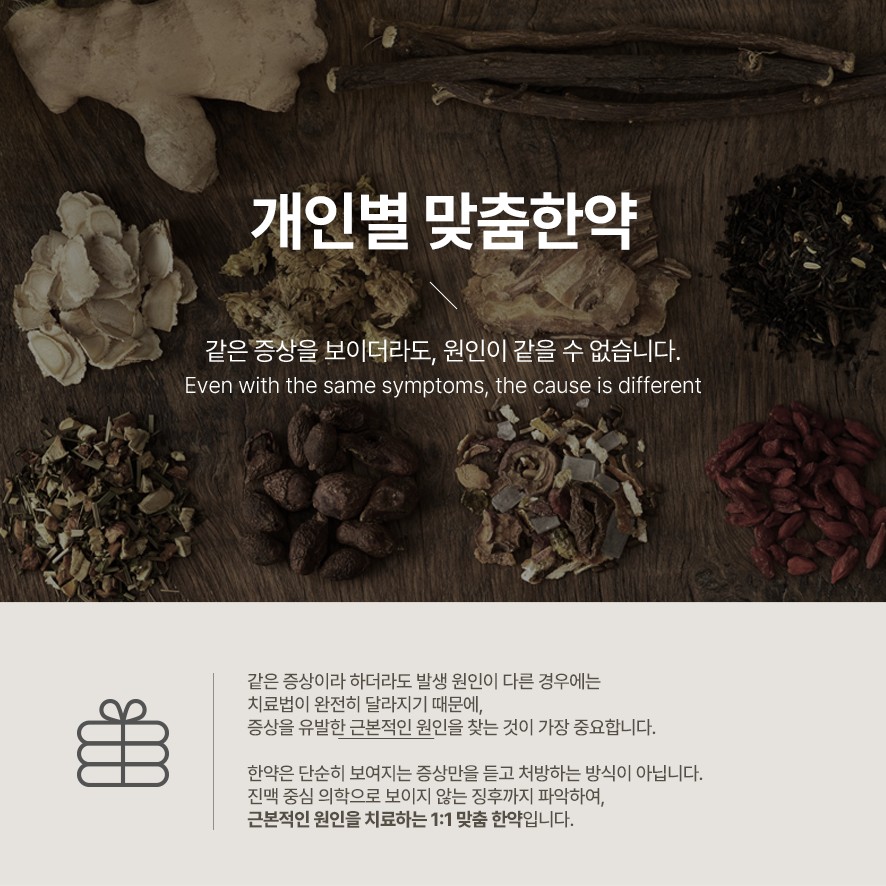 증상 유발 요인과 체질을 고려한 개인별 맞춤 한약 처방 안내